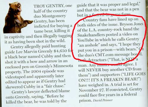 Blender magazine clipping featuring the Los Angeles country scene